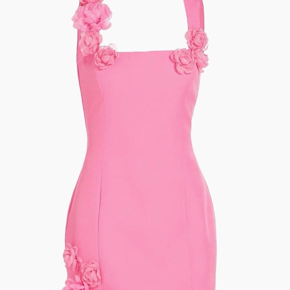 Current/Elliott Pink Floral Embellished Mini Dress